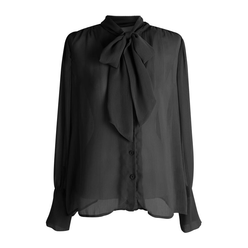 Ladies' Light-familiar Design See-through Shirt