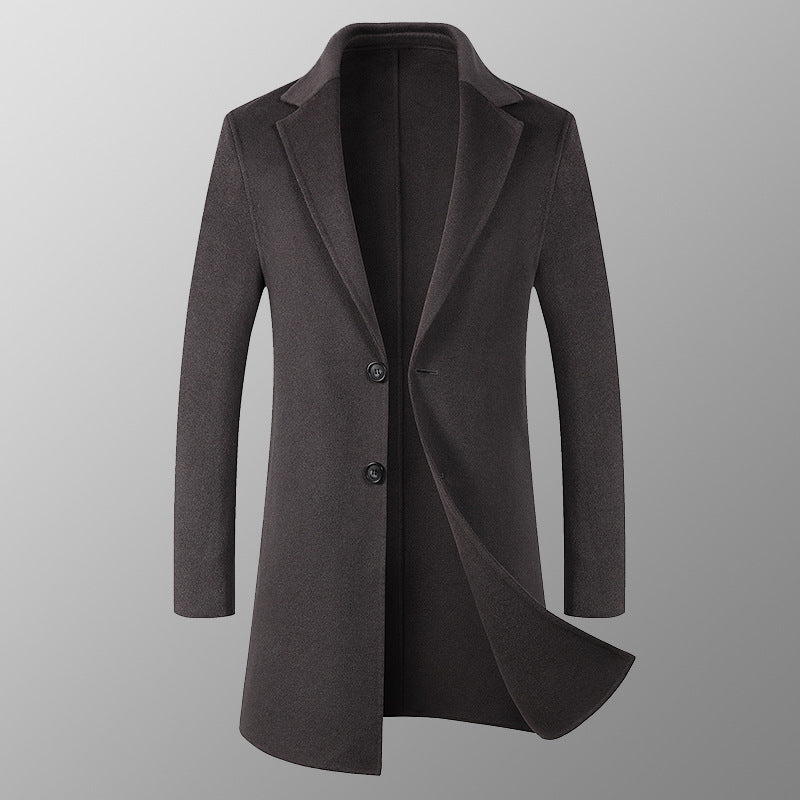 Long Business Casual Windbreaker High-end Wool Top