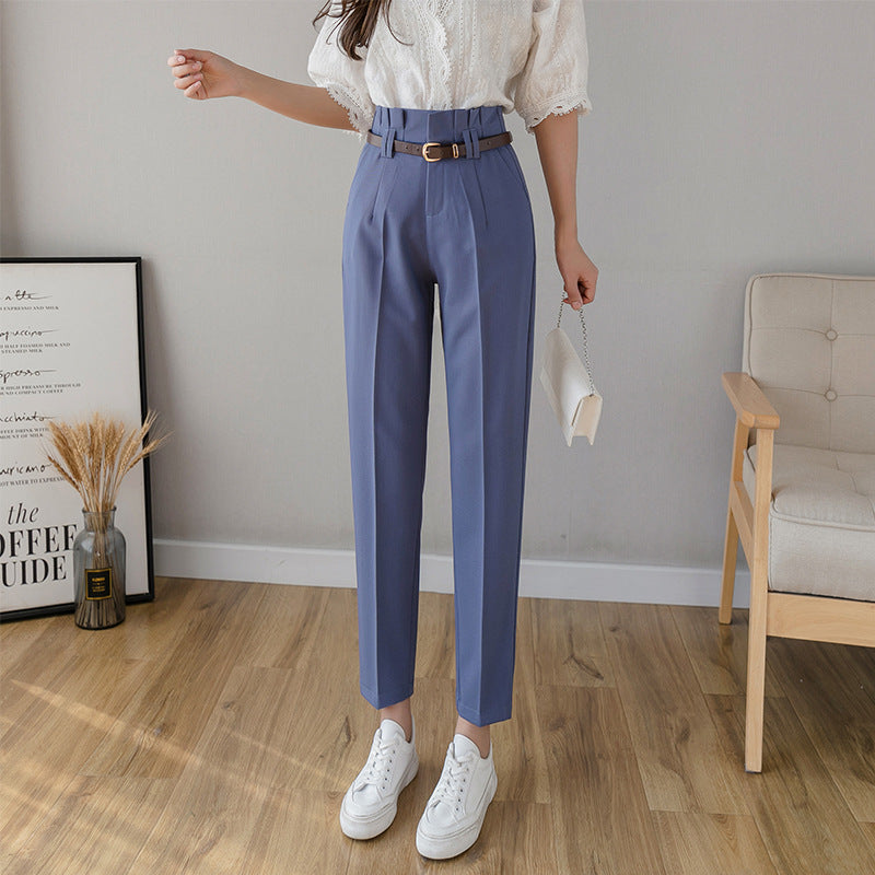 Women's Straight Loose Bud Suit Pants