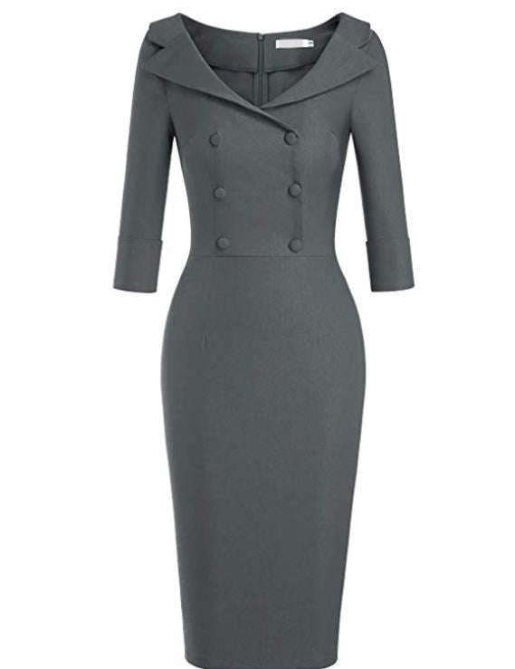 Ladies retro sweetheart collar casual wine dance dress foreign trade wide collar pencil skirt