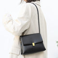 Fashion Soft Leather Shoulder Bag Double Flap Crossbody Female Bag
