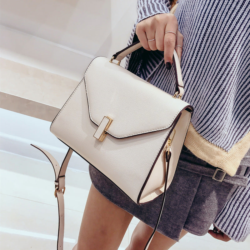 Simple lock handbag handbag fashion wild platinum bag tide shoulder Messenger bag female