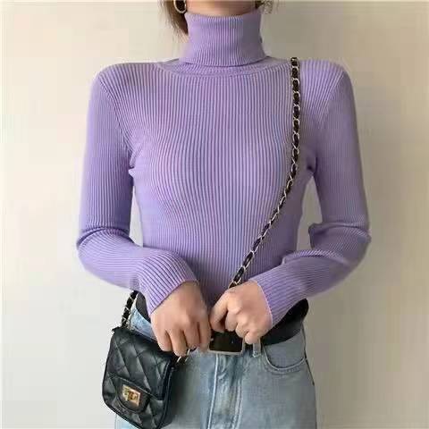 Turtleneck Knitted Sweater For Women AutumnWinter 2024 New Arrival