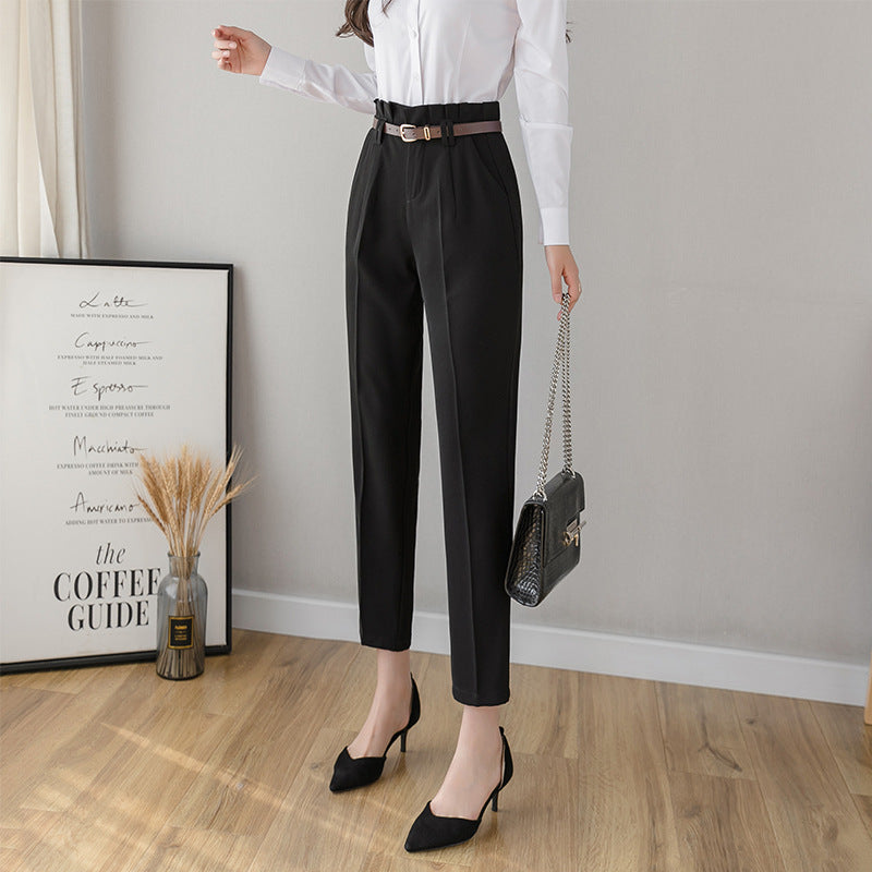 Women's Straight Loose Bud Suit Pants