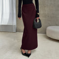 High Waist Slimming Sense Of Design Split Straight Skirt