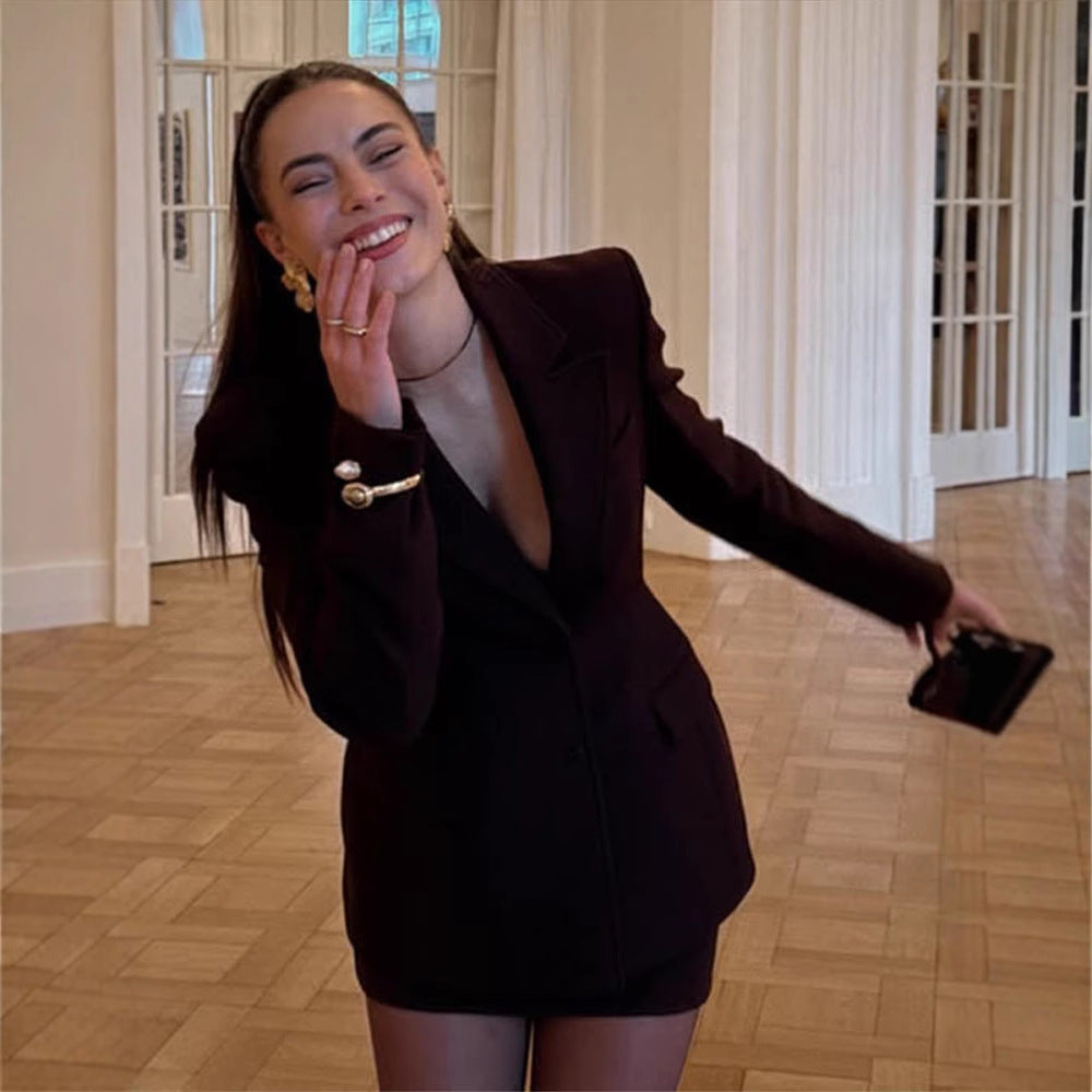 Temperament Waist-controlled Suit Jacket Skirt Outfit