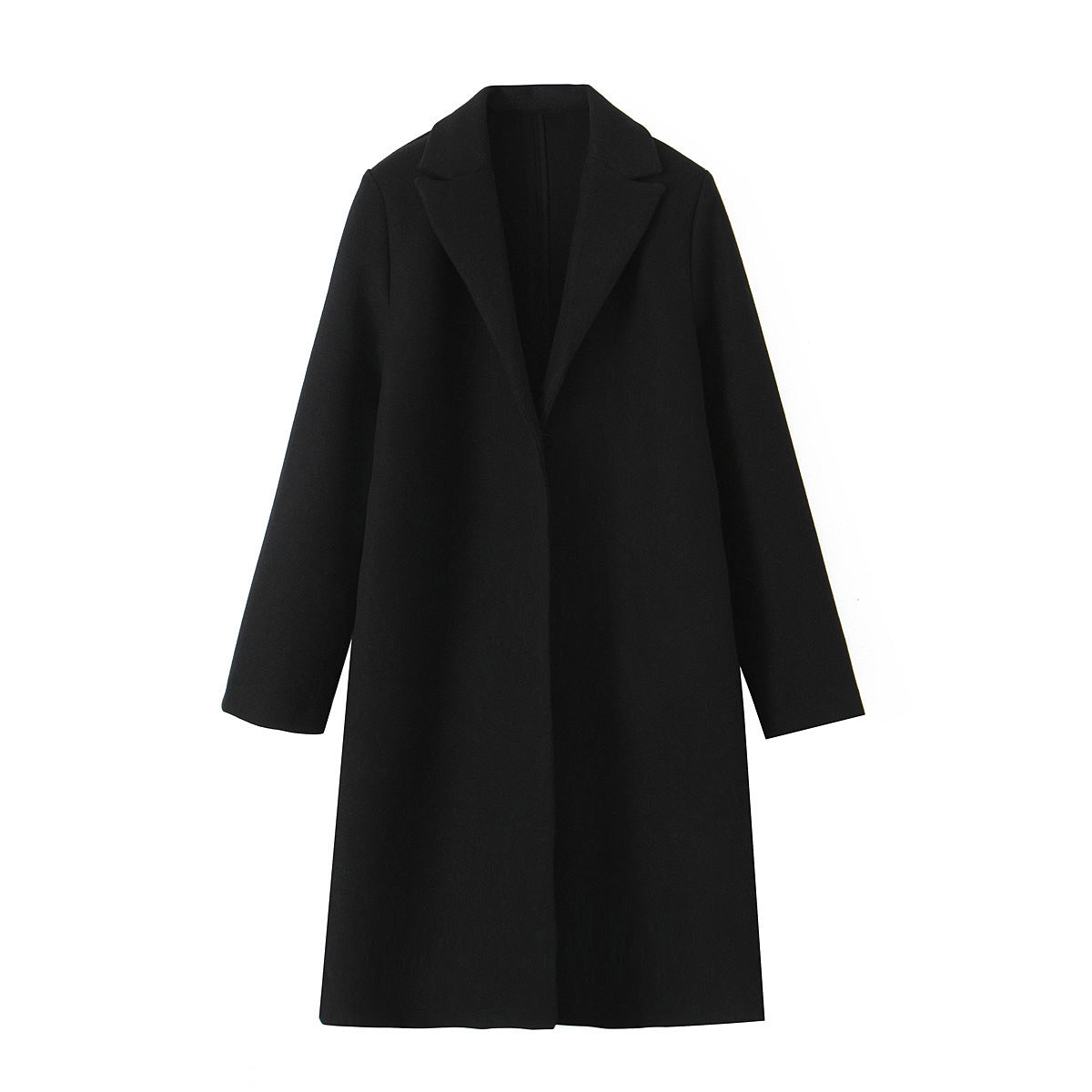 Women's Fashion Buckle-free Mid-length Loose Overcoat Coat