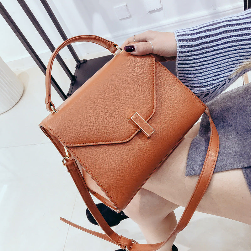 Simple lock handbag handbag fashion wild platinum bag tide shoulder Messenger bag female