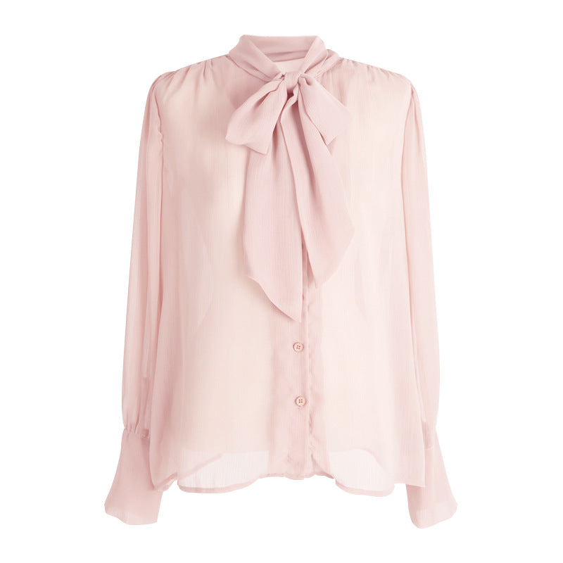 Ladies' Light-familiar Design See-through Shirt