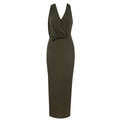 New Independent Design Halter Deep V Bare Back Knitted Bandage Evening Dress Dress Mid-length