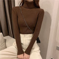 Turtleneck Knitted Sweater For Women AutumnWinter 2024 New Arrival