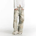 Street Fashion Niche Ripped Straight-leg Pants For Men