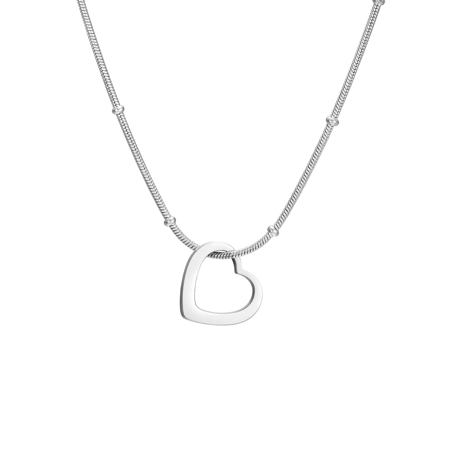 Simple Heart-shaped Light Plate Necklace