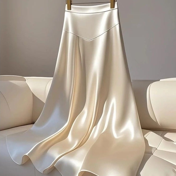 Women's High Waist Slimming A- Line Umbrella Skirt Mid-length