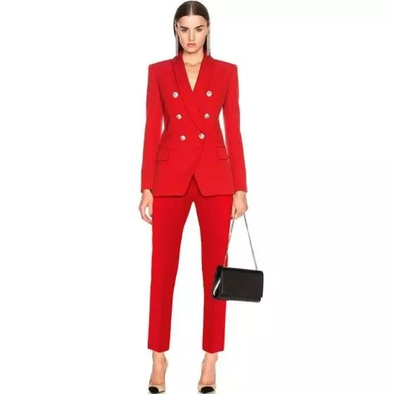 European And American Spring And Autumn Mid-length Slim Commuter Suit Women
