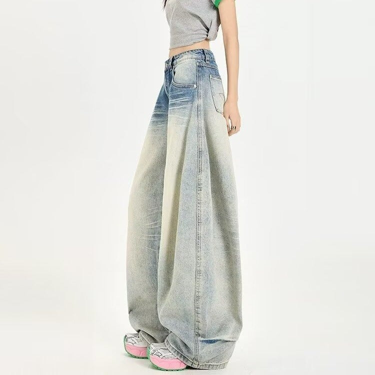 Women's Autumn High Street Loose Floor-Length Scissor Pants