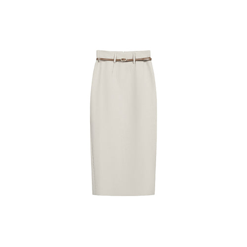 Belt Back Slit Design Suit Temperament Hip Skirt Skirt