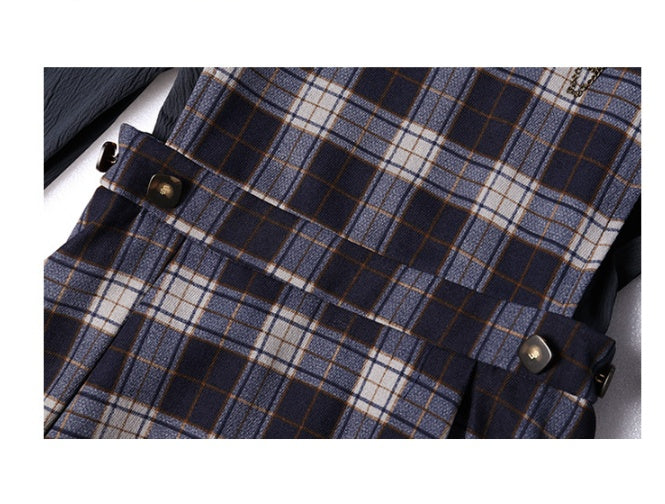 British College Style Vest A-line Skirt