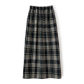 Retro Plaid Skirt Fleece-lined Women