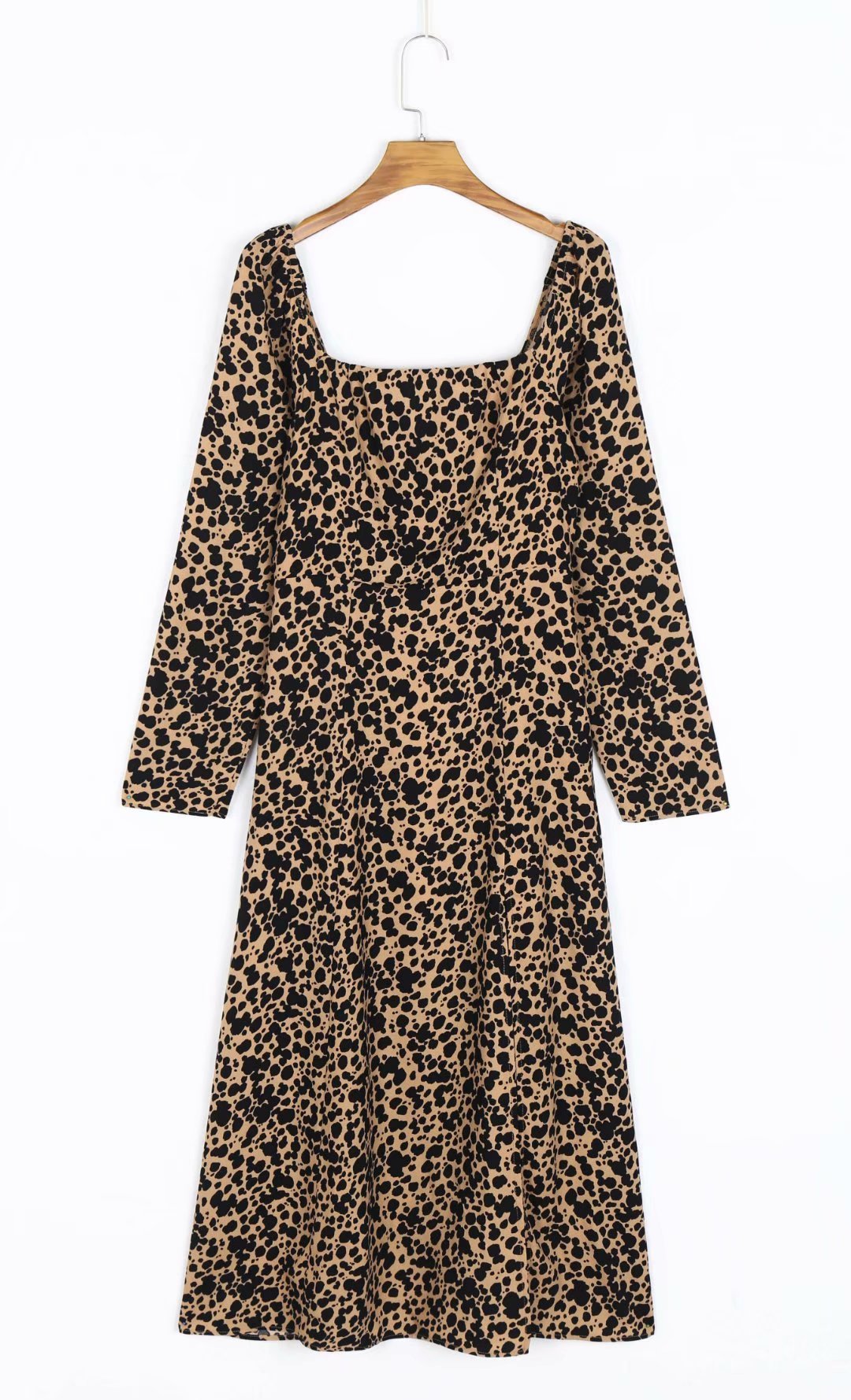 Fashion Printed Temperament Commute Pullover High Waist Dress Women