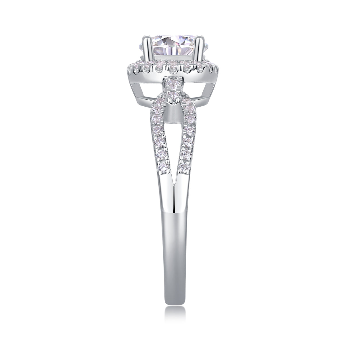 Know Your Heart - A 1-carat Top-quality Moissanite S925 Silver Platinum-plated Diamond Wedding Ring Can Be Tested With A Diamond Pen