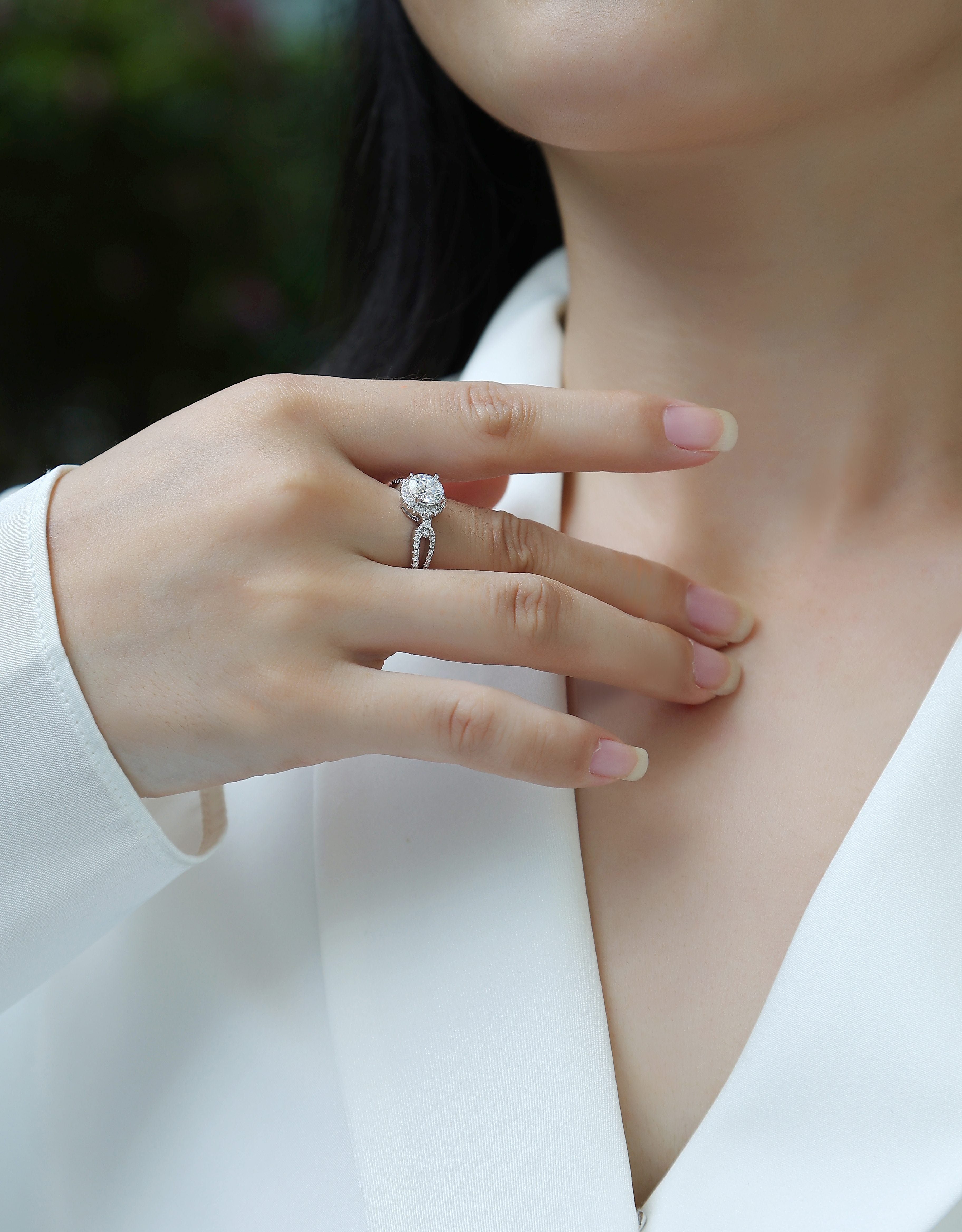 Know Your Heart - A 1-carat Top-quality Moissanite S925 Silver Platinum-plated Diamond Wedding Ring Can Be Tested With A Diamond Pen