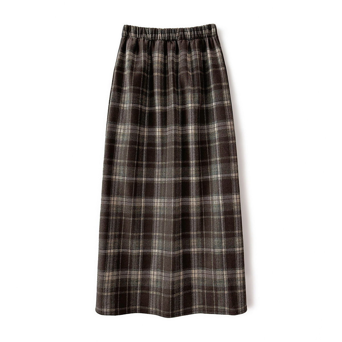 Retro Plaid Skirt Fleece-lined Women