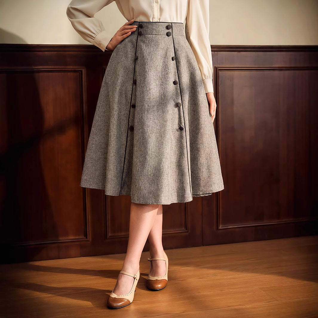 New High-waisted Slimming Ladies' Elegant Skirt