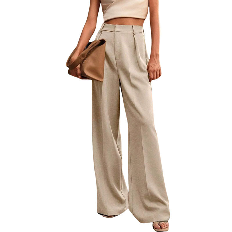 Women's Casual Loose Straight Business Commute Wide Leg Pants