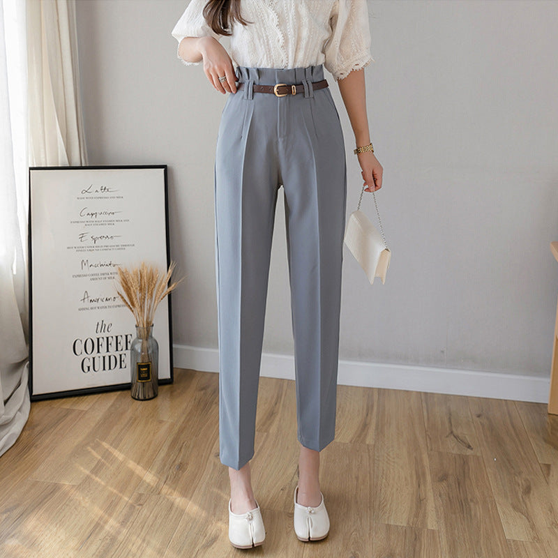 Women's Straight Loose Bud Suit Pants