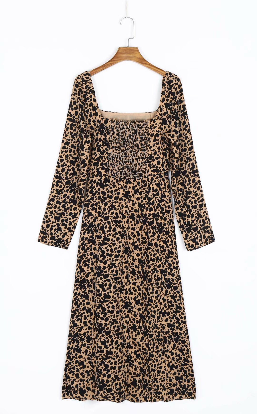 Fashion Printed Temperament Commute Pullover High Waist Dress Women