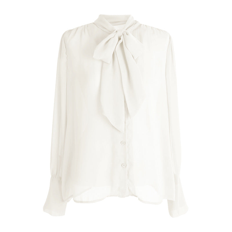 Ladies' Light-familiar Design See-through Shirt